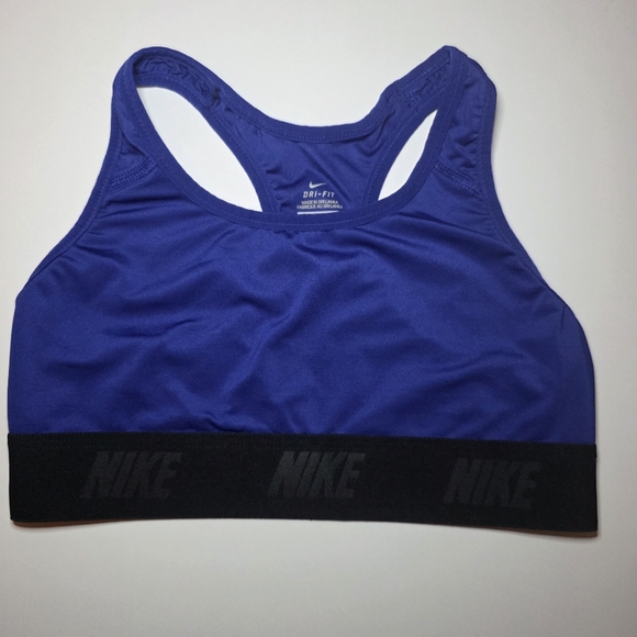 Nike Dri Fit Sports Bra Blue Sz S - Picture 1 of 5